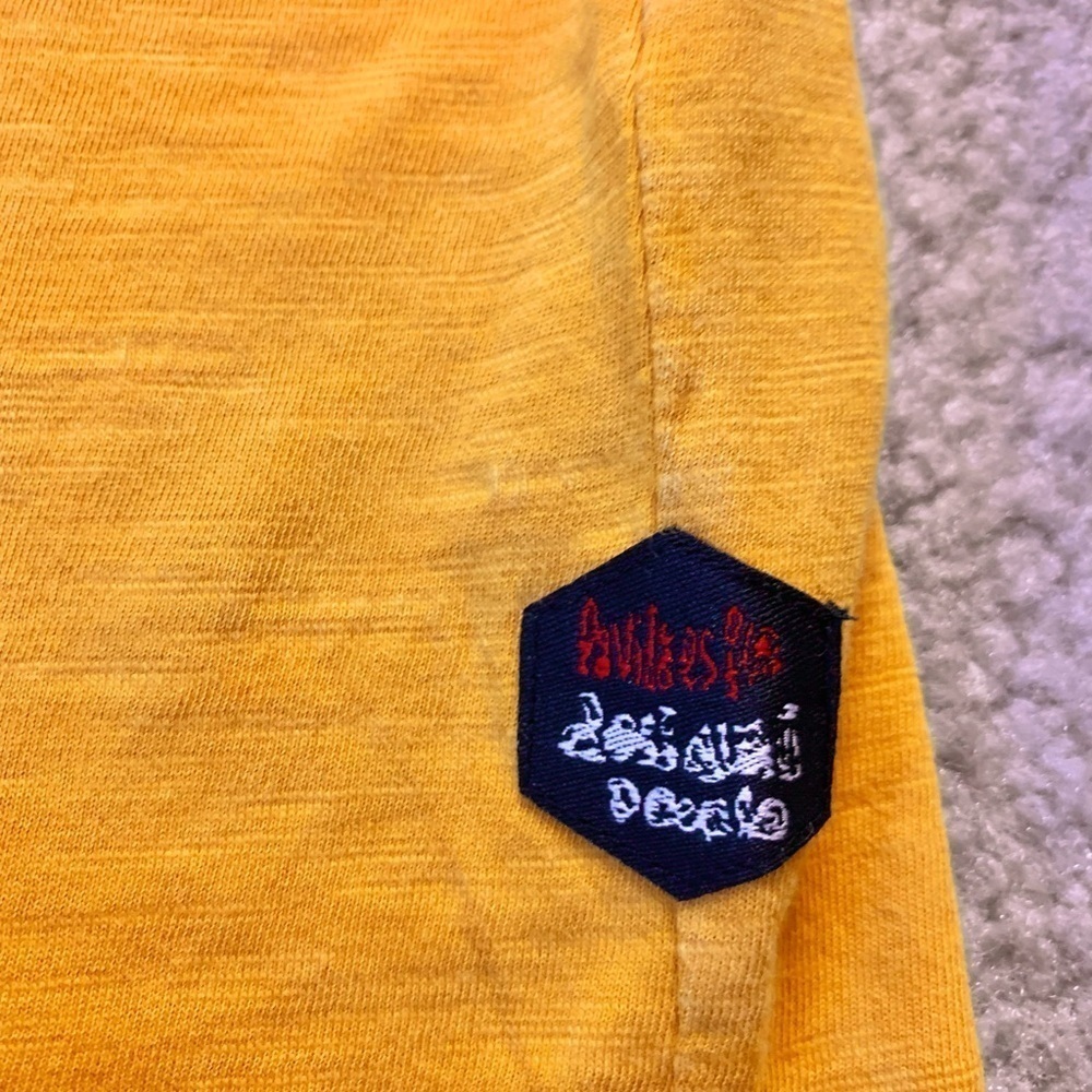 Desigual Men’s‎ Tshirt Size US Large Euro XL Golden Yellow 100% Cotton - Picture 10 of 11